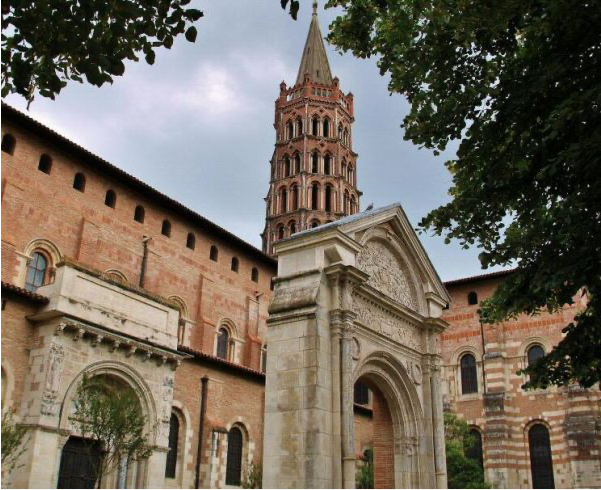 Porte Miègeville; basilique de Saint-Sernin de Toulouse