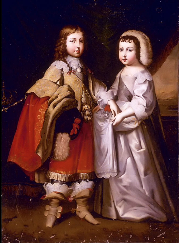 portrait de Louis en roi et de Philippe son frère en robe. 1645 Capture dcran 2025 12 02 102818