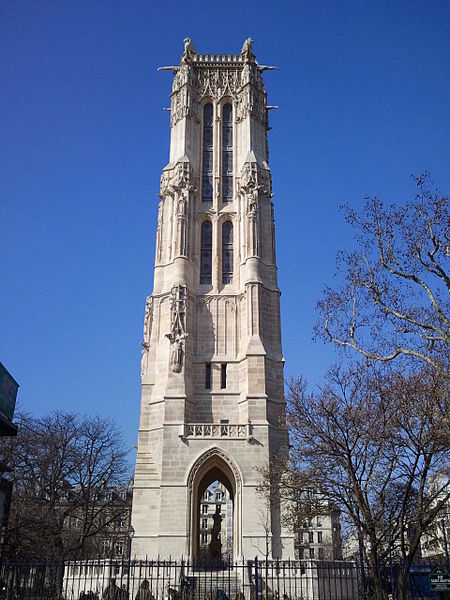 Tour Saint--Jacques; Paris; photo by Parsifall; Wikipedia , Creative Commons  (CC BY-SA 3.0) 