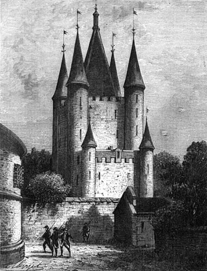 The Temple's Tower where the King Louis XVI was imprisonned on August 13th, 1792; image found on  http://www.et-in-arcadia-ego.info/