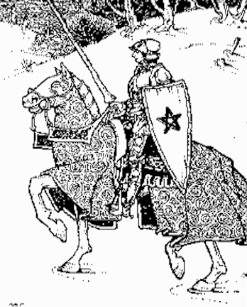 Chevalier Gauvain et son pentangle