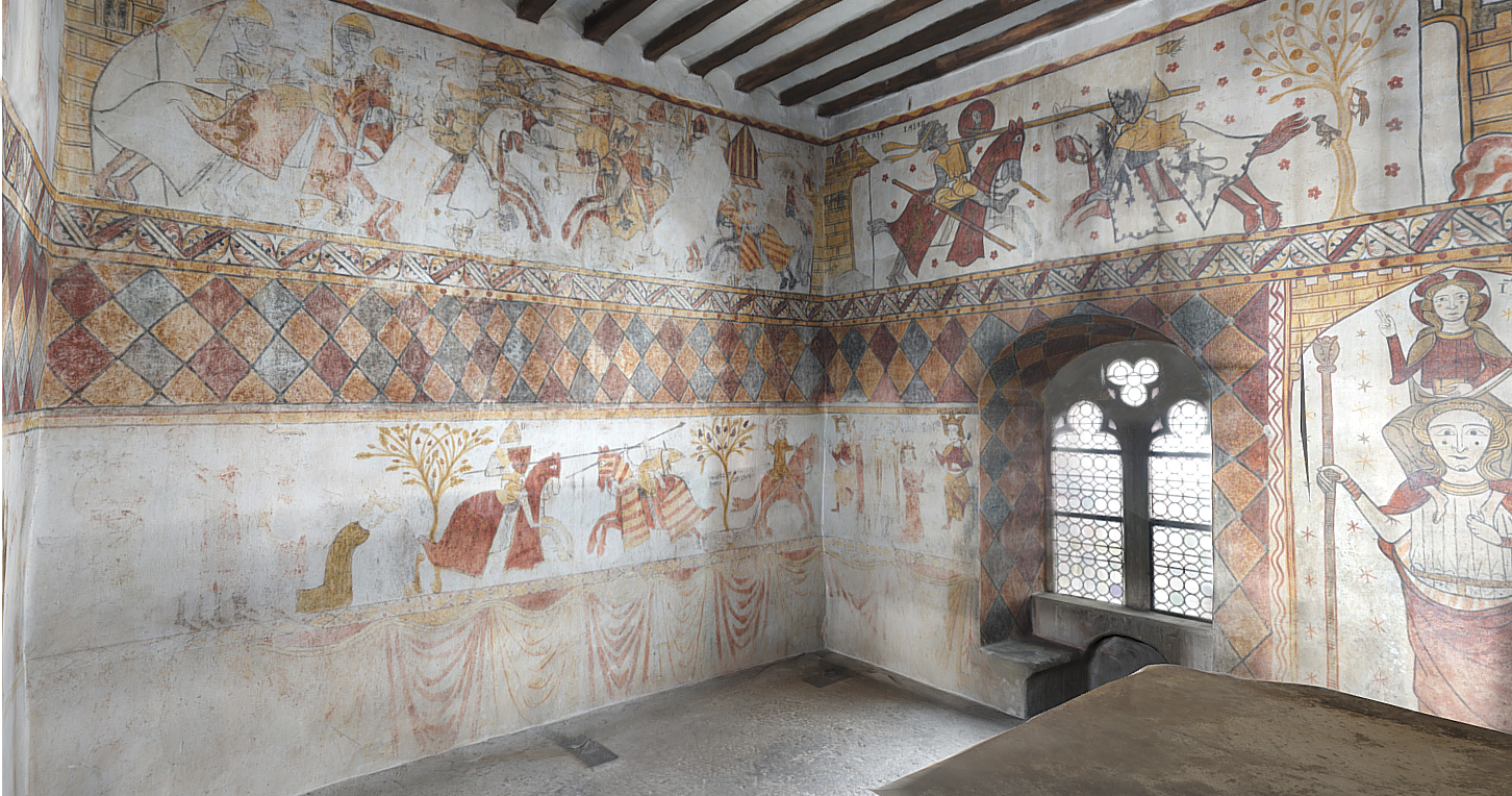 Salle principale de la tour Ferrande, Pernes (les Fontaines), Provence, France